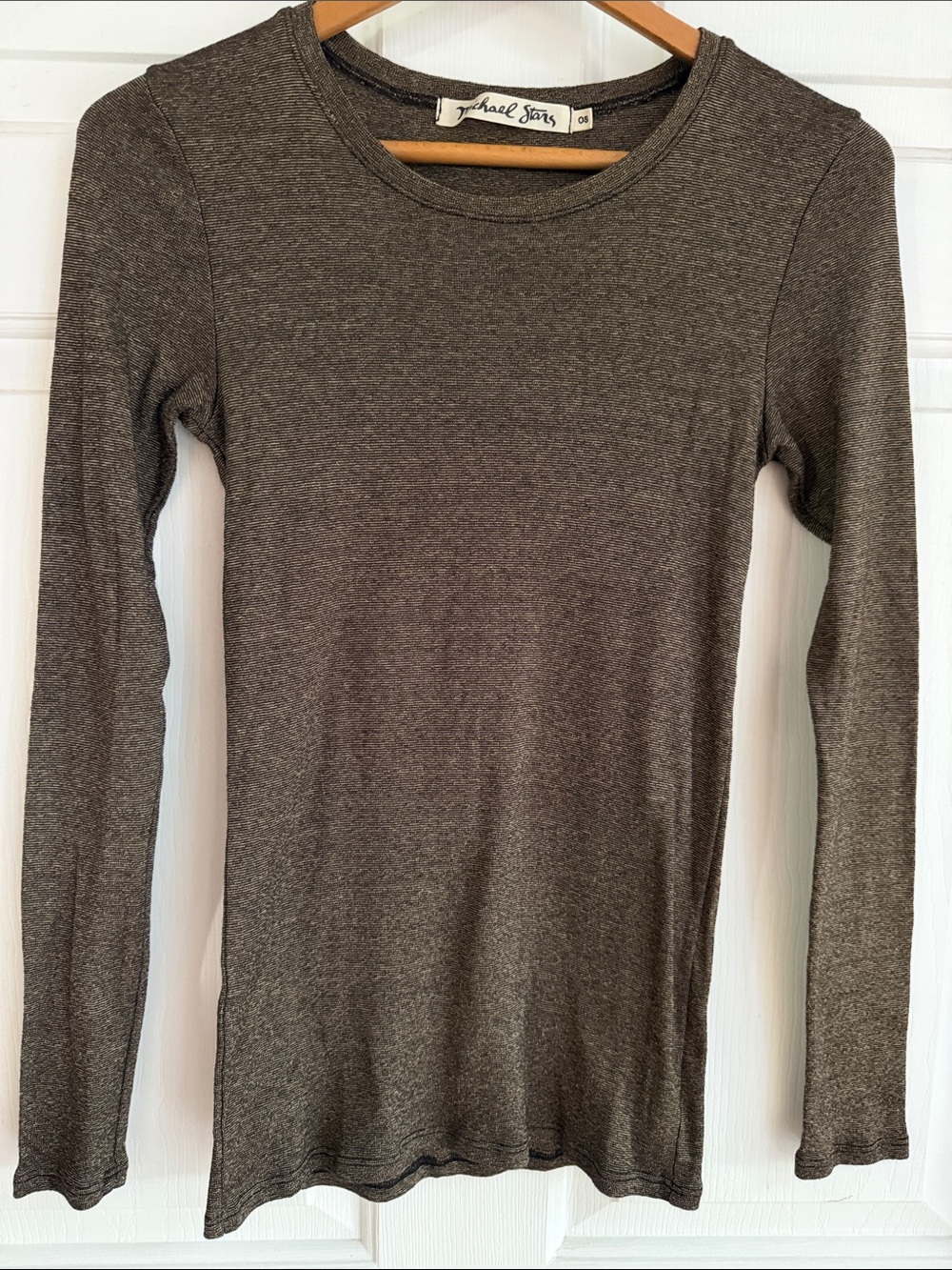Michael Stars Long Sleeve Crewneck Top - Vintage
